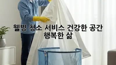 웰빙 청소 서비스: 건강한 공간, 행복한 삶